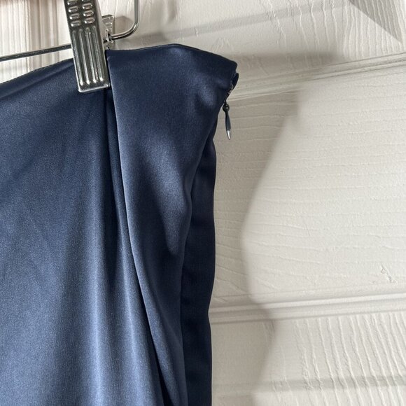 Maison de Papillon Kennedy Navy Blue Sateen Satin Pants Women's Size Large L - Picture 4 of 8